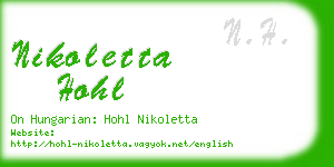 nikoletta hohl business card